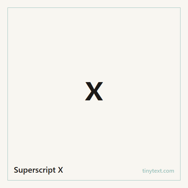 Superscript X ˣ symbol image