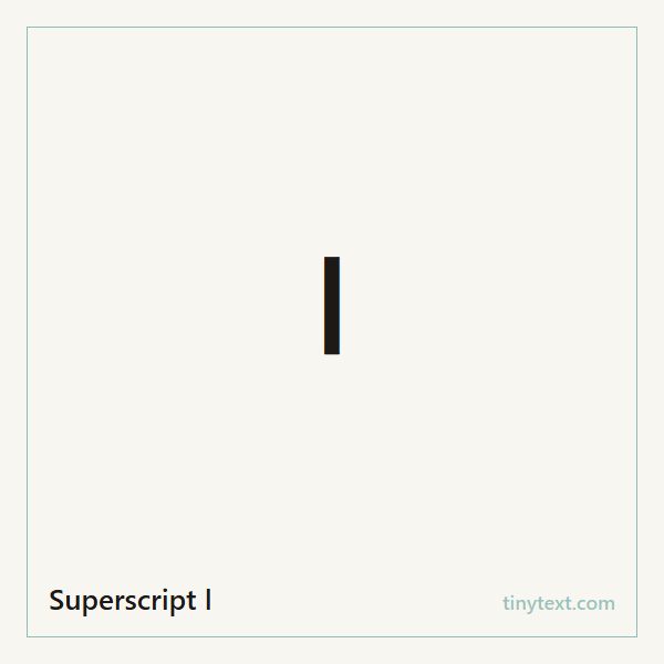 Superscript l ˡ symbol image
